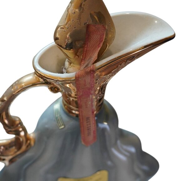 Vintage Jim Beam 1970 Floral Gold Gilt Bourbon Whiskey Decanter empty - Picture 9 of 13